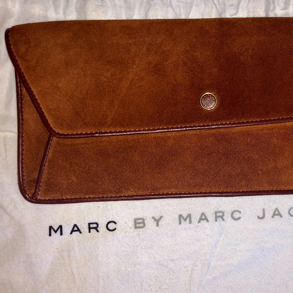 Marc by Marc Jacobs Brown Suede Leather clutch